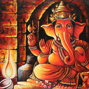 Ganesha Hand Made Acrylic Painting
