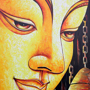 Hand Made Acrylic texture m.d.f. bord Painting