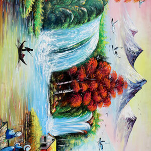 Hand Made Acrylic texture m.d.f. bord Painting